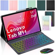 For Lenovo Tab M11 11" Tablet 2024 TB330FU Backlit Bluetooth Keyboard Case Mouse
