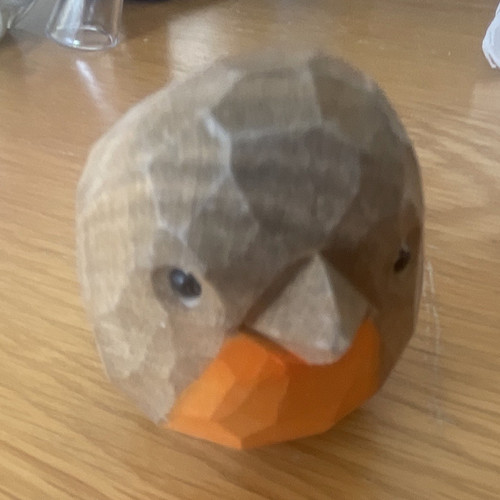 Carved wooden bird - bird, figurine