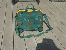 STAR Kids Ride On Sit On Pull Along animal Themed Suitcase Green Suitcase