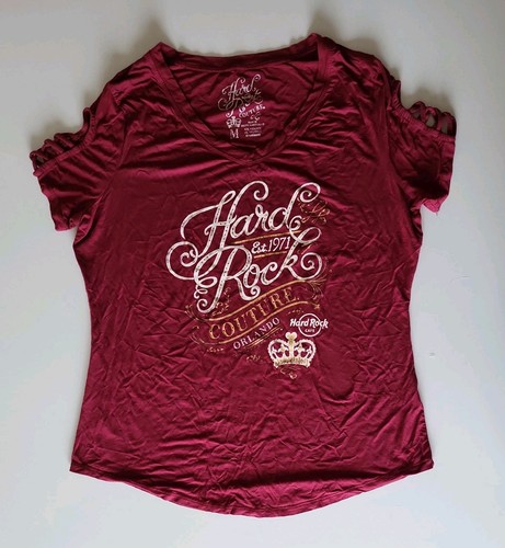 Womens burgundy hard - hard, rock