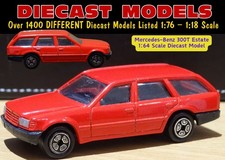 RED MERCEDES-BENZ 300TD ESTATE W123; OLD UK MADE 1:64 SCALE CORGI DIECAST CAR