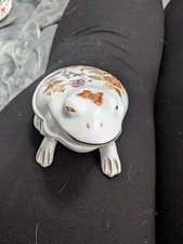 Aynsley China Cottage Garden Frog Lidded Trinket Boxes