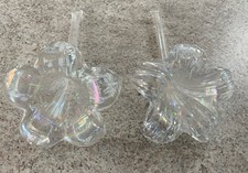 Hand-Blown Iridescent Clear