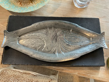 1900’s Pewter Art Nouveau German Fish Platter Plate - 518 mm