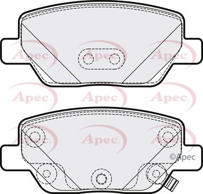 Apec rear brake pad set - rear,