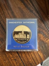 Chichester Cathedral Solid Bronze Historical Medallion Made in England 