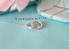 Tiffany & Co Silver 1837 Interlocking Circles 16 inches chain Necklace, RRP £505