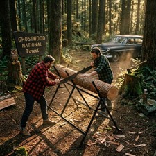 Folding Iron Log Saw Horse -