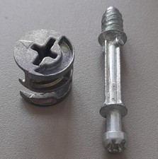 CAM LOCK 15mm x 12mm + FIXING DOWELS FURNITURE FLAT PACK CONNECTOR (PACK OF 12)