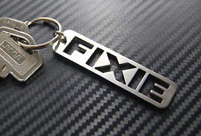 FIXIE Fixed Gear Track Bike Cycle Keyring Keychain Key Stainless Steel Gift