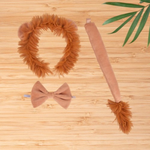 Kids lion costume set tail - lion,