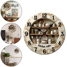 Wooden Round Kitchen Clock