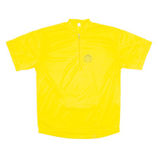 BIKE MEET Cycling Mens Jersey Yellow 1/4 Zip XL
