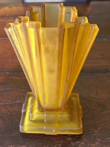 Art deco bagley - frosted, amber