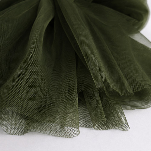 Dark green soft draping tulle - dark,