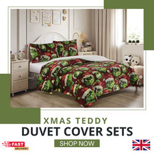 X mas Teddy Fleece Duvet Cover