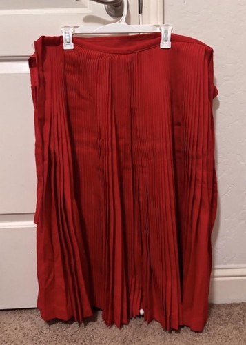 Folclórico red pleaded midi - pleaded,
