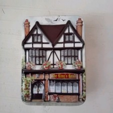 Vintage  Thatched Cottage Tin