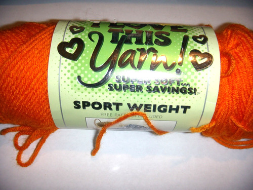 Pcs love this yarn orange - , i