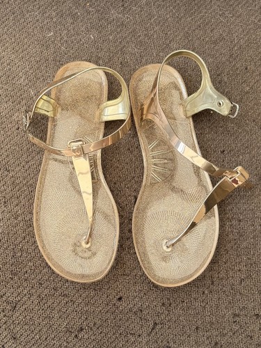 Ladies jelly toe post sandals - jelly,