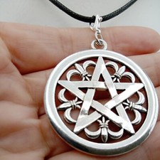 Large pentagram necklace - pentagram,
