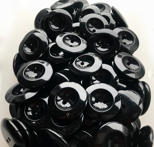 Buttons 34mm 54l black chunky - 34mm,