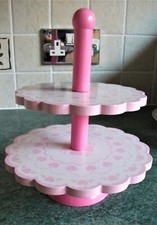 2 Wooden Kiddies Kidicraft  and Chad Valley Party Cake Stands