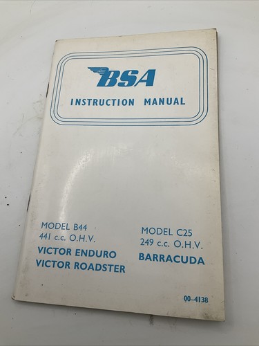 Genuine bsa instruction manual - genuine,