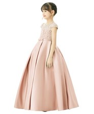 Satin Flower Girl Dress Ivory