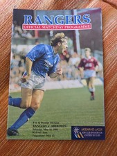 Rangers V Aberdeen 11th May