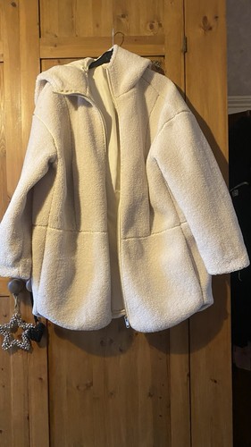 Ladies cream teddy - cream, coat