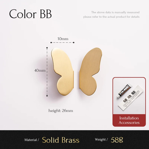 Brass butterfly cabinet - cabinet, knob