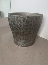Silver Plant Pot H18 W18cm Round