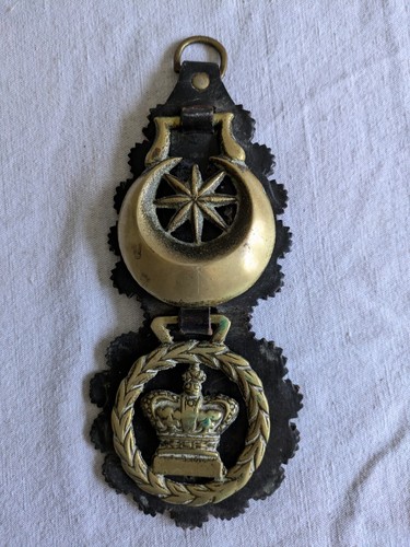 Early leather mounted vintage - mounted,