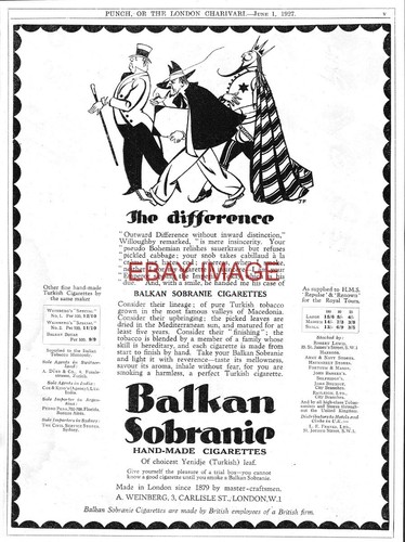 1927 advert for - for, 'balkan