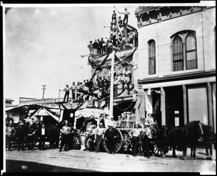 Fire fighters and their engine - fighters,