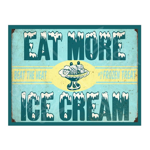 Metal tin sign plaque - sign, man