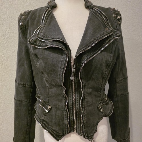 Vintage faded denim moto - vintage,