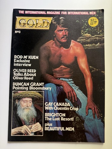 Gold vintage gay magazine - gay,