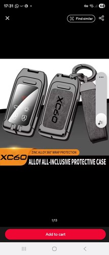 Volvo alloy remote key fob - volvo,