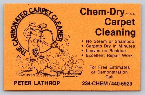 Vintage business card chem - vintage, dry