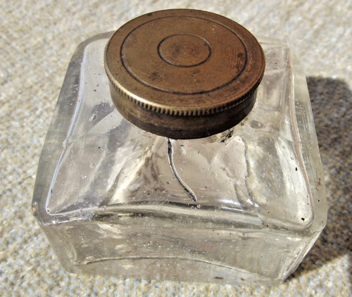 Writing slope box - slope, inkwell
