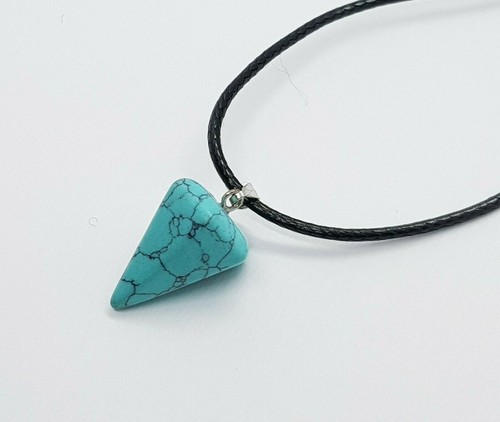 Cone shaped crystal necklace - shaped,