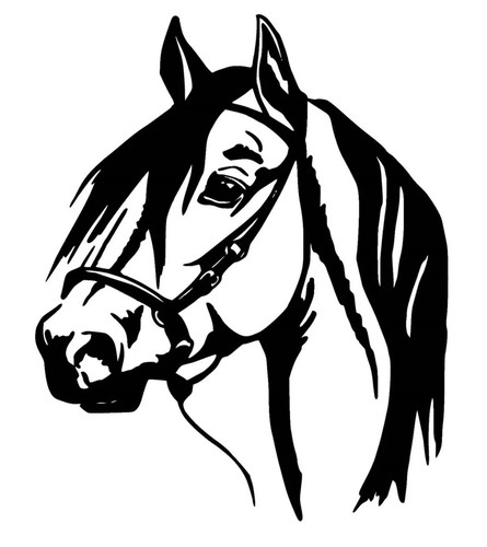 Horse vinyl car decal - 5”,