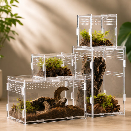 Clear acrylic reptile - clear,