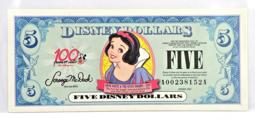 Disney dollars snow white - snow,