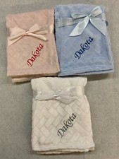 Personalised baby name - baby, blanket