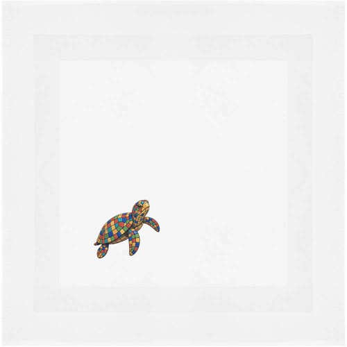 Mosaic turtle napkin - 'mosaic, turtle'