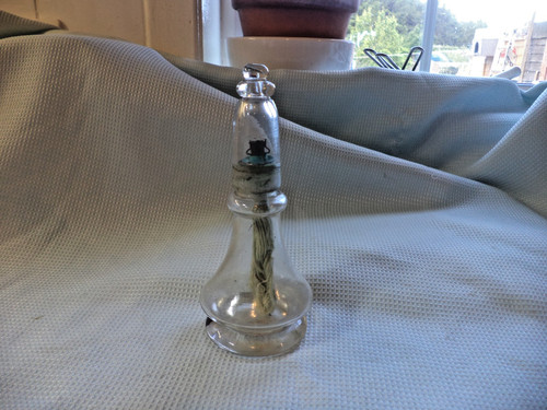 001 antique glass spirit lamp - antique,