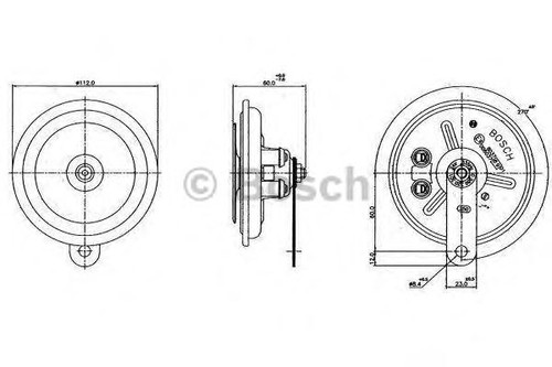 Bosch air horn hgv - hgv, diameter